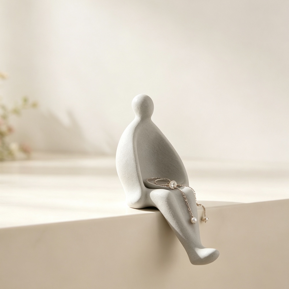 3D Printing Ring Holder - حامل مجوهرات على شكل تمثال جالس