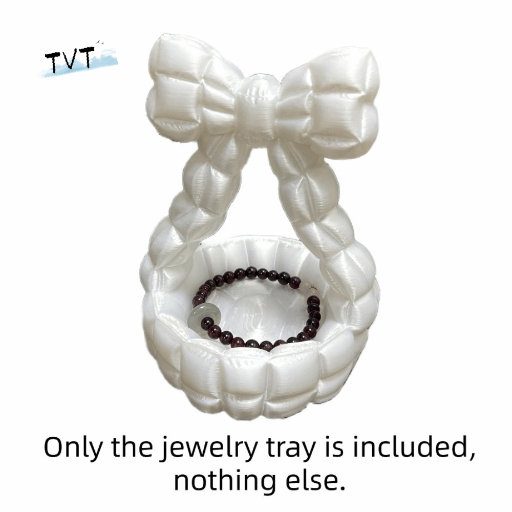 3D Printing Ring Holder - صينية مجوهرات أنيقة بتصميم فيونكة ثلاثية