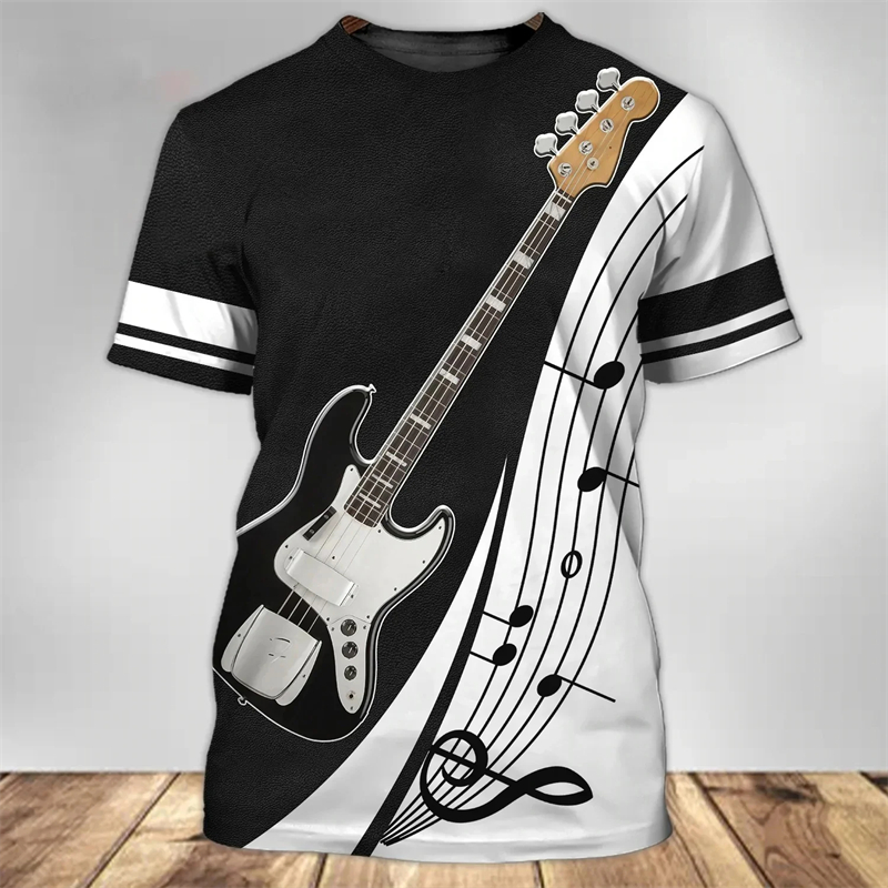 3D Printing Guitar - تي شيرت مطبوع على الجيتار ثلاثي