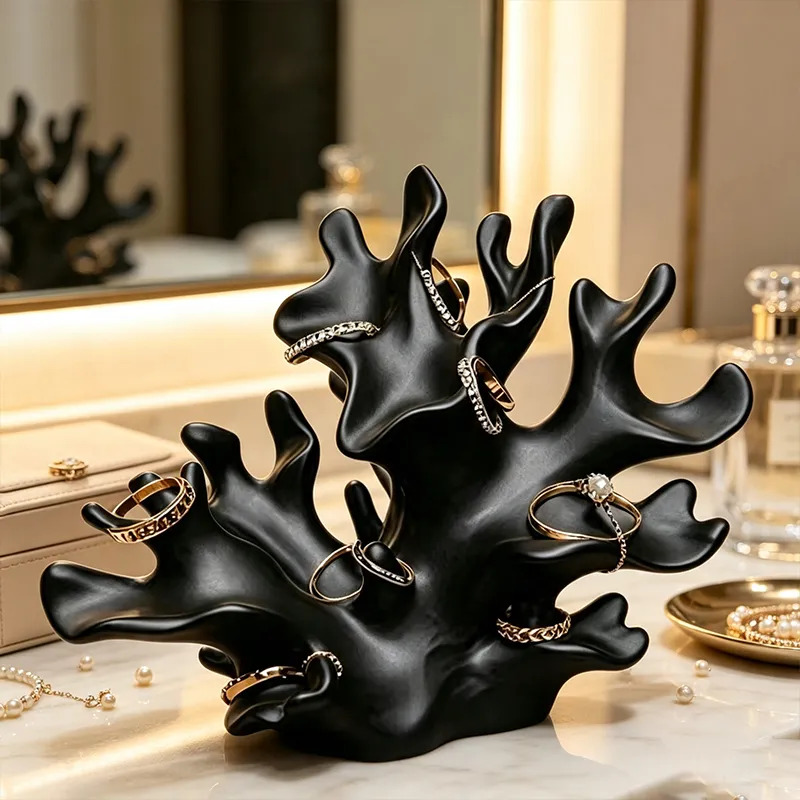 حامل مجوهرات على شكل فرع مرجان - مراجعة 3D Printing Ring Holder وسعره