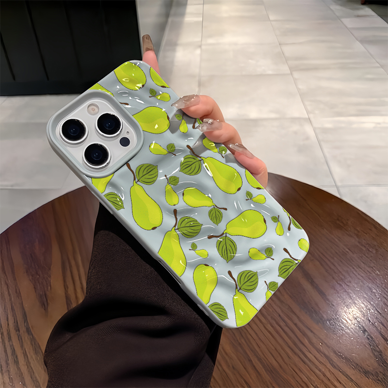 جراب هاتف بتصميم فواكه وكمثرى  - مراجعة 3D Printing Iphone وسعره