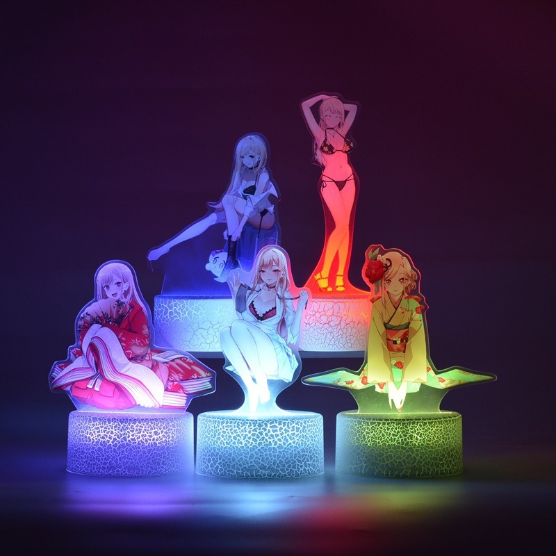 مصباح ليلي ثلاثي الأبعاد ملون  - مراجعة 3D Printing Character وسعره