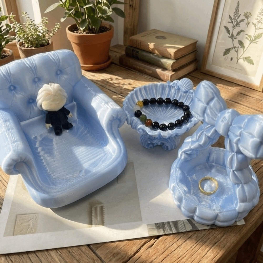 صينية مجوهرات أنيقة بتصميم فيو - مراجعة 3D Printing Ring Holder وسعره
