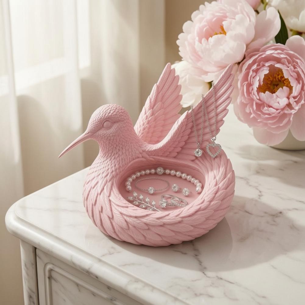 حامل مجوهرات مزخرف على شكل طائ - مراجعة 3D Printing Ring Holder وسعره