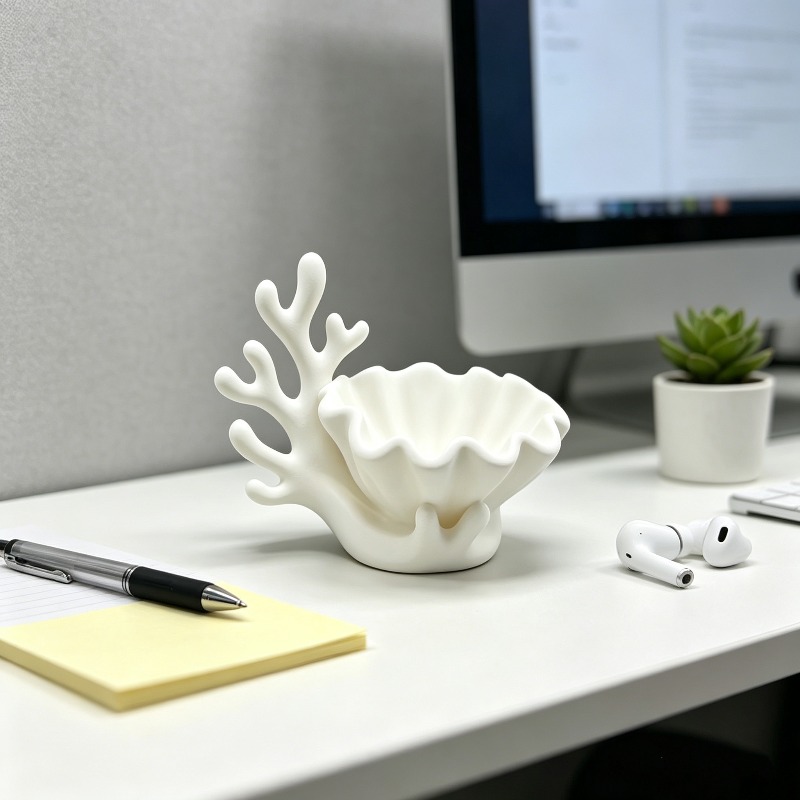صينية تخزين على شكل صدفة مرجان - مراجعة 3D Printing Ring Holder وسعره