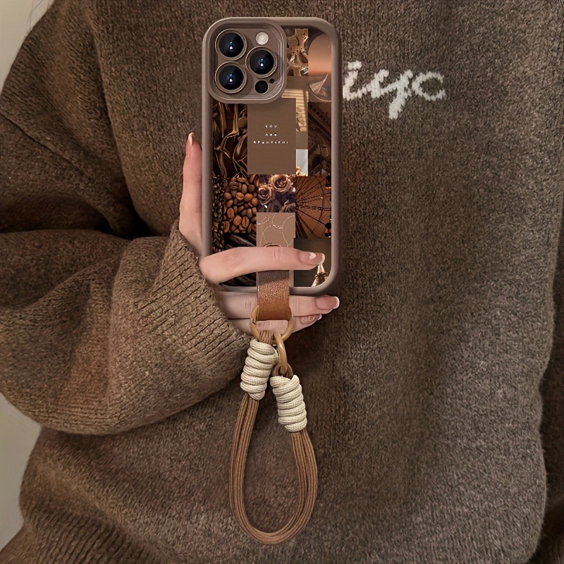البني القهوة الزهور طباعة الحب - مراجعة 3D Printing Iphone وسعره
